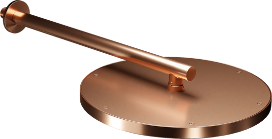 BLAUFOSS Nola 300 Hoofddouche rond 30 cm met wand douchearm Brushed Rosegold