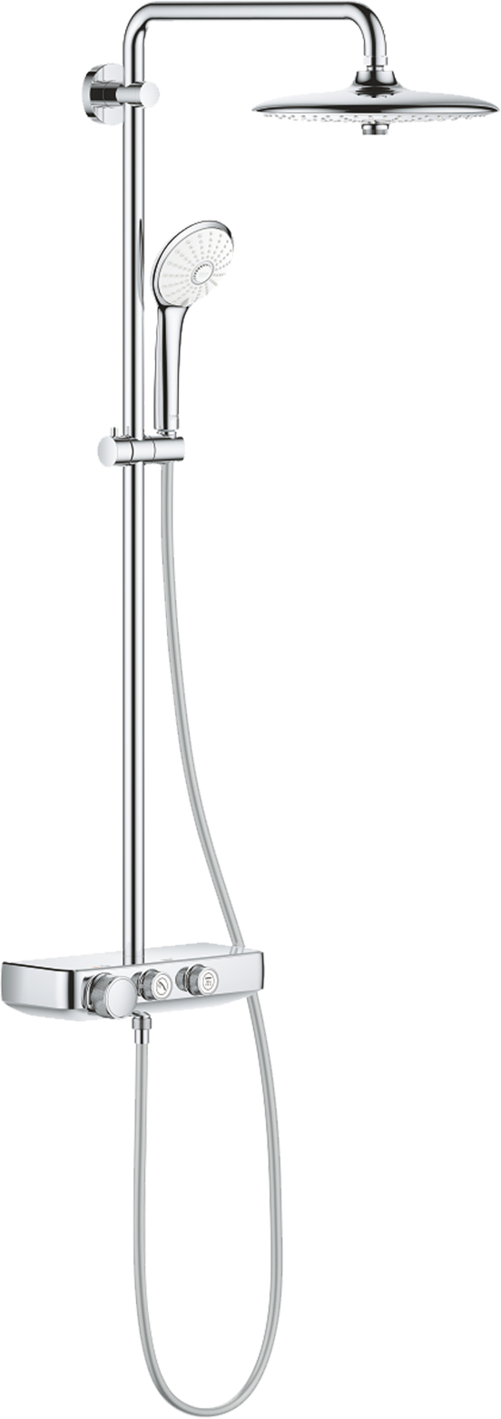 Grohe Euphoria SmartControl System 260 Mono colonne de douche de pluie mitigeur thermostatique chrome brillant