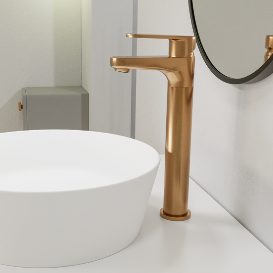 Linie Astor robinet de lavabo haut Brushed Rosegold