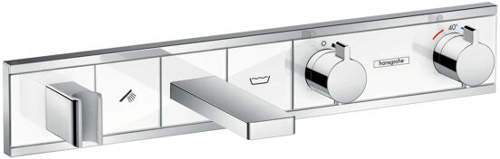 Hansgrohe Rainselect 2f afbouwset inbouw badkraan wit/chroom