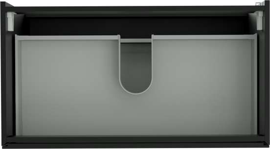 Storke Edge meuble sous-vasque suspendu 95 x 52 cm noir mat 2 tiroirs
