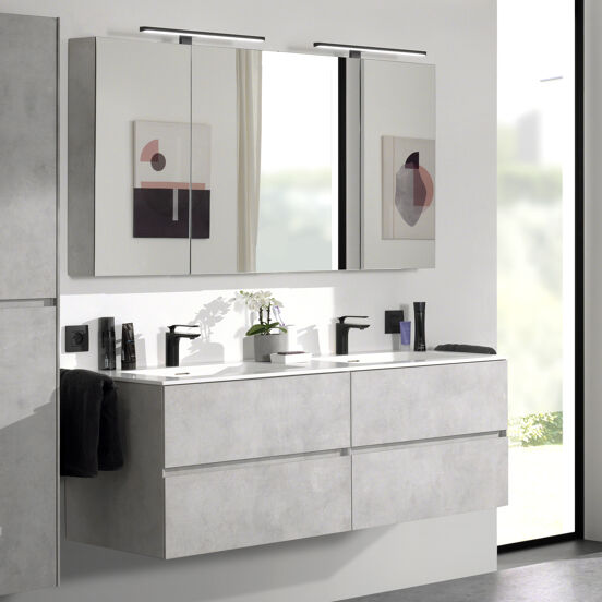 Balmani Cubico LED Spiegelbeleuchtung: 50 cm, Schwarz, 4100K
