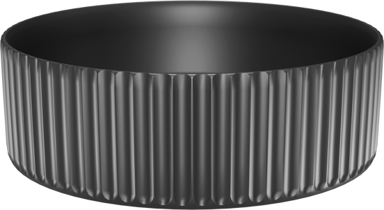 Luca Varess Verona vasque à poser porcelaine noir mat rond Ø 36 cm