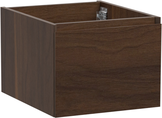 Storke Edge meuble sous-vasque suspendu 45 x 52 cm noyer 1 tiroir