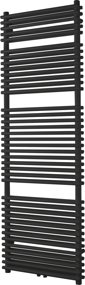Vipera Alegria dubbele handdoekradiator 60 x 180 cm elektrische verwarming mat zwart zij- en middenaansluiting 1.875W, weerstand inbegrepen