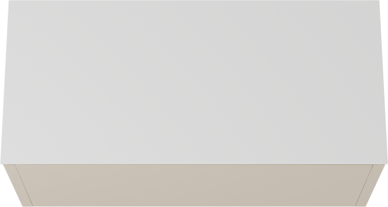 Balmani Eclips meuble salle de bains suspendu 120 x 55 cm Sandbeige avec Stretto tablette simple ou double en Solid Surface blanc mat