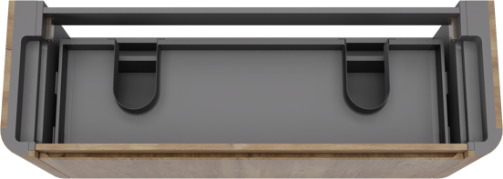 Storke Soft zwevende wastafelonderkast 140 x 46 cm Ruwe eiken 2 lades