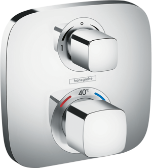 Hansgrohe Ecostat E Thermostat-Duscharmatur: Unterputz, Chrom glänzend