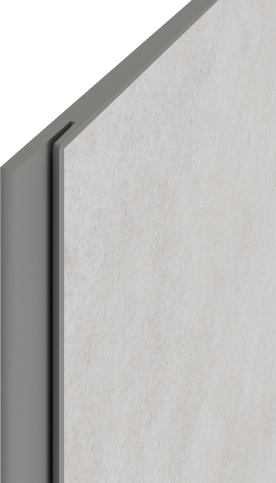 Linie Plato set douchewandpanelen 120 x 90 x 210 cm pvc lichtgrijs Clermont
