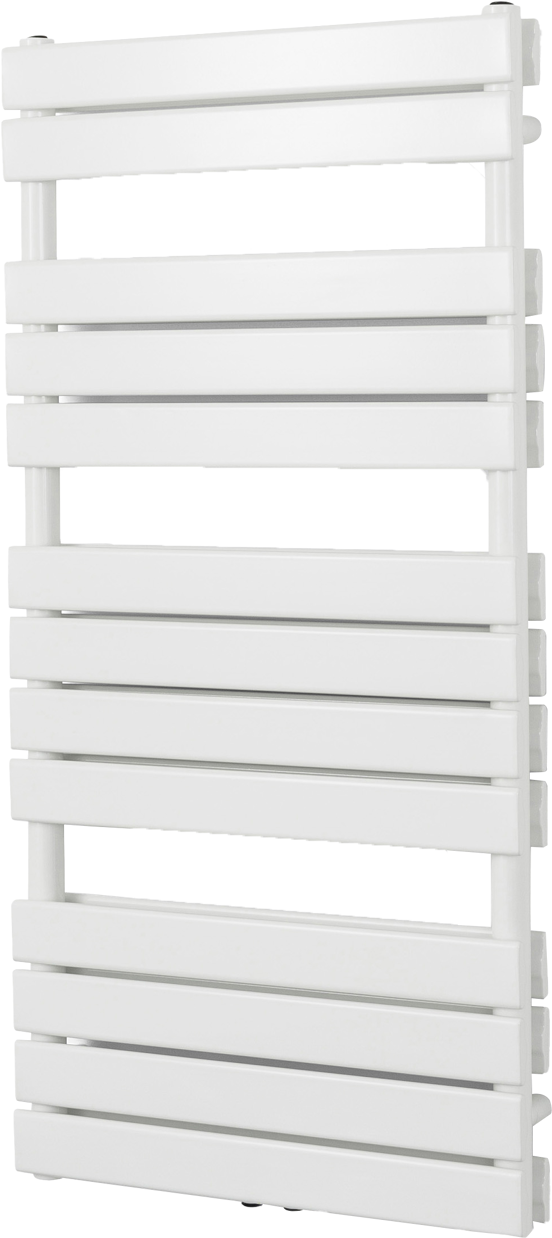 UNIQUEMENT POUR ALLEMAGNE - Vipera Vulcan sèche-serviettes double 60 x 123 cm chauffage électrique blanc mat raccordements latéral et central possibles 1.256W, résistance incluse