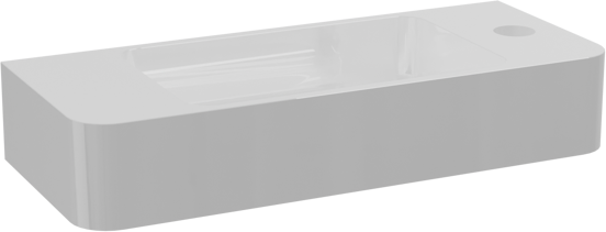 Storke Curvado lave-mains 45 x 18 cm marbre composite brillant