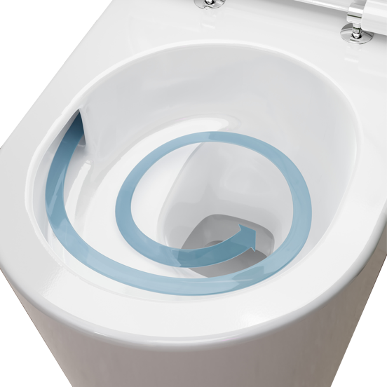 Hansgrohe Elupura S wc suspendu blanc brillant bride de rinçage fine
