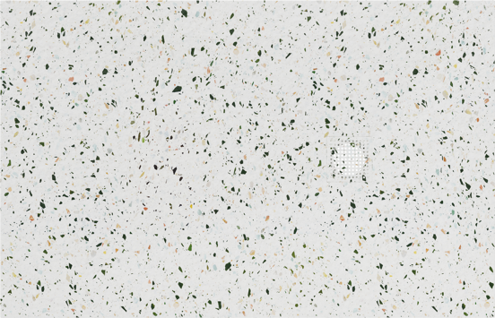 Balmani Impress douchebak 140 x 90 cm composietmarmer mat wit/zwart terrazzo rock structuur