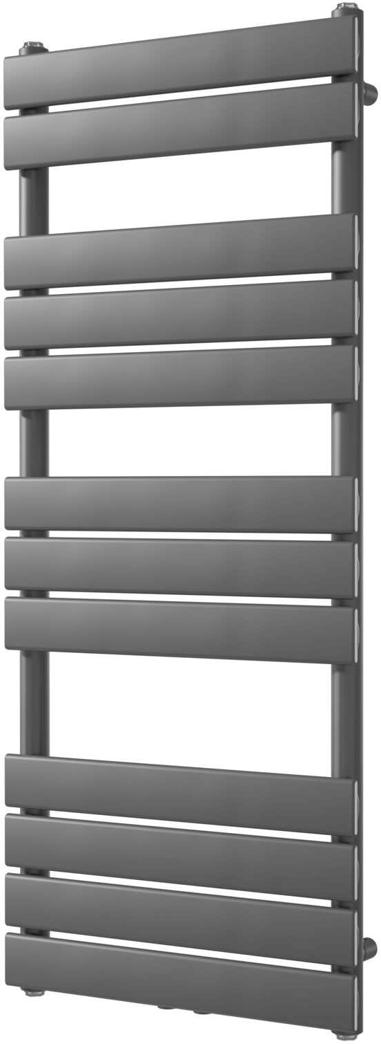 Vipera Vulcan enkele handdoekradiator 50 x 120 cm centrale verwarming antraciet grijs zij- en middenaansluiting 673W