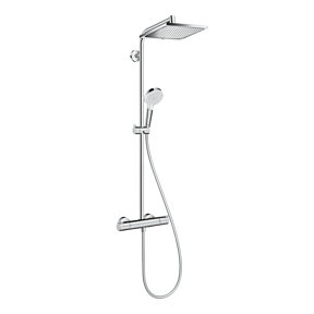 Hansgrohe Crometta E 240 colonne de douche de pluie mitigeur thermostatique chrome brillant
