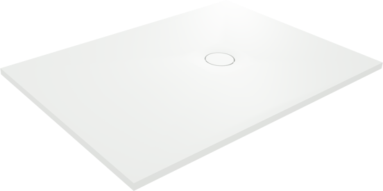 Balmani Lago Duschwanne: 140 x 100 cm, Solid Surface, Weiß matt