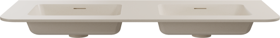Storke Mata Soft Doppelwaschtisch Beige Granit solid surface 120 x 46 cm
