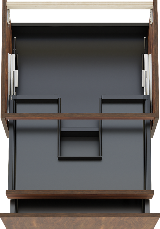 Balmani Sfera meuble sous-vasque suspendu 67,5 x 55 cm noyer Américain 2 tiroirs