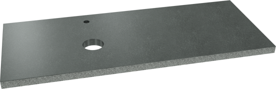 Balmani Rock tablette asymétrique à gauche granite doux 135 x 55 cm