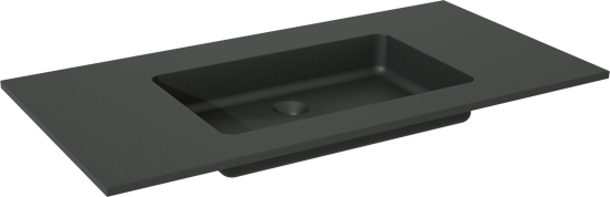 Storke Scuro enkele wastafel mat kwarts 105 x 52 cm