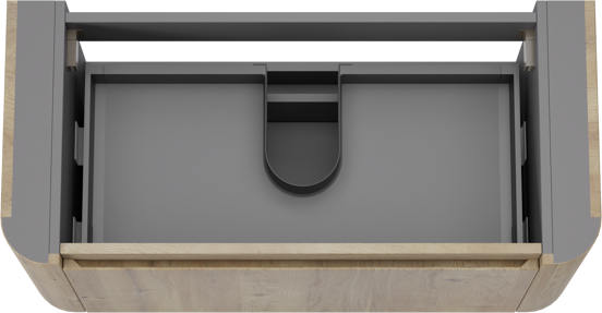 Storke Soft  hängendes möbelstück Waschtischunterschränke 100 x 46 cm Eiche rau 2 Schubladen