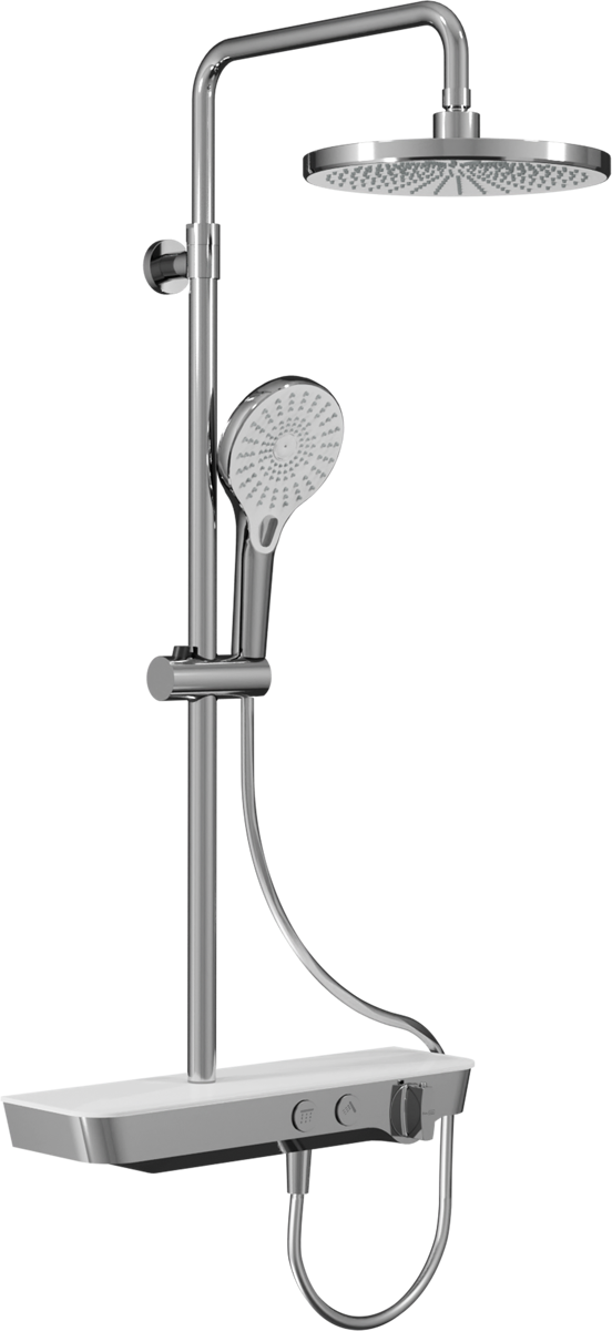 Blaufoss Dreamblade MT 250 Duschsystem: Chrom und Weiß glänzend