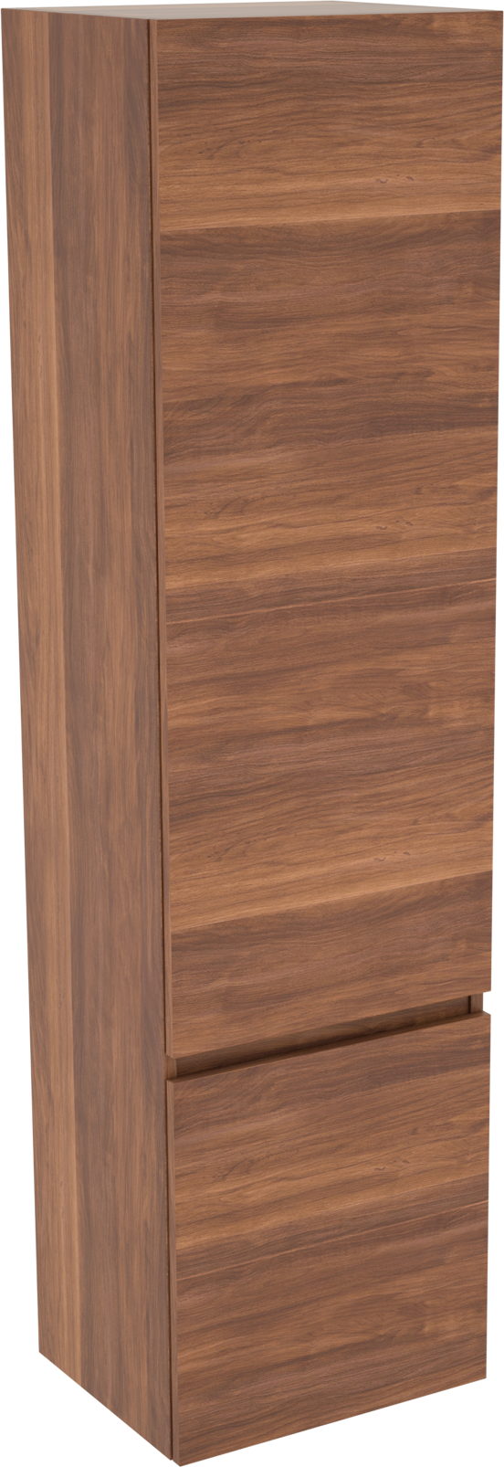Balmani Cubo/Lucida zwevende badkamerkast rechts notenhout 45 x 35 x 169 cm