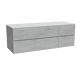 Storke Edge badkamermeubel met Tavola wastafelblad voor waskom(men)