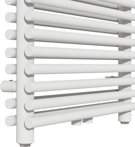 Vipera Alegria sèche-serviettes double 50 x 100 cm chauffage central blanc mat raccordements latéral et central possibles 850W