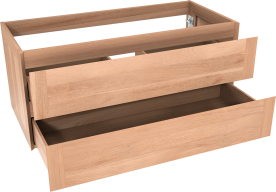 Balmani Mitra meuble sous-lavabo suspendu 120 x 55 cm teck 2 tiroirs