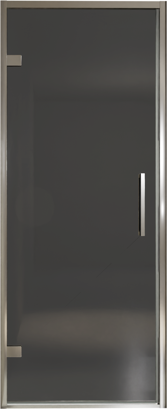 Balmani Senses Design douche draaideur links 90 cm x 210 cm Rookglas, Chroom profielen, met coating