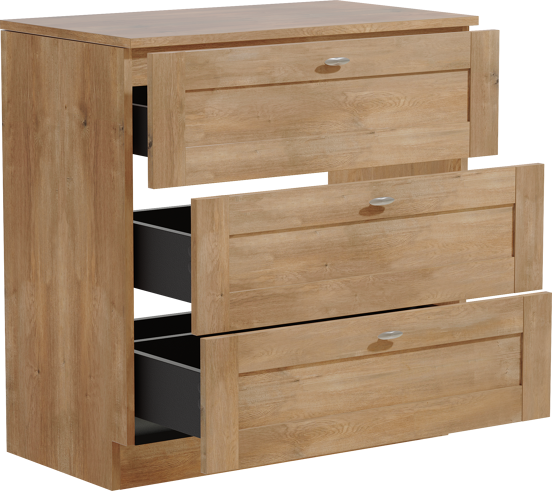 Linie Classo freistehendes Möbelstück Set: 80 x 46 cm, Naturbelassene Eiche, mit Lado Einzel Waschtischplatte, Melamin Naturbelassene Eiche