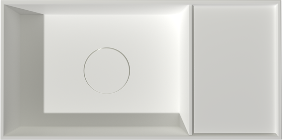 Balmani Loop fonteintje 42 x 21 cm matte Solid Surface