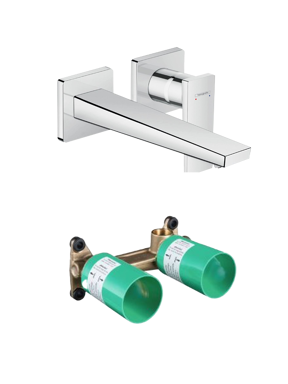Hansgrohe Metropol inbouw wastafelkraan glanzend chroom incl. inbouwelement