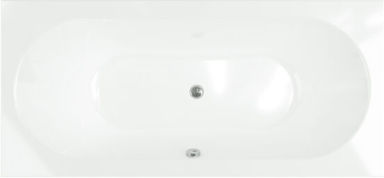 Luca Varess Snello baignoire encastrable double 180 x 80 cm acrylique blanc brillant
