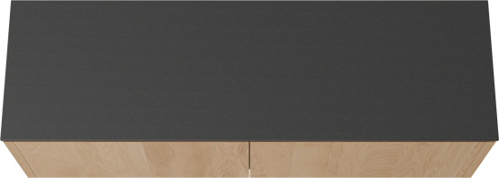 Balmani Eclips meuble salle de bains suspendu 180 x 55 cm Chêne naturelle avec Stretto tablette simple ou double en Granit noir