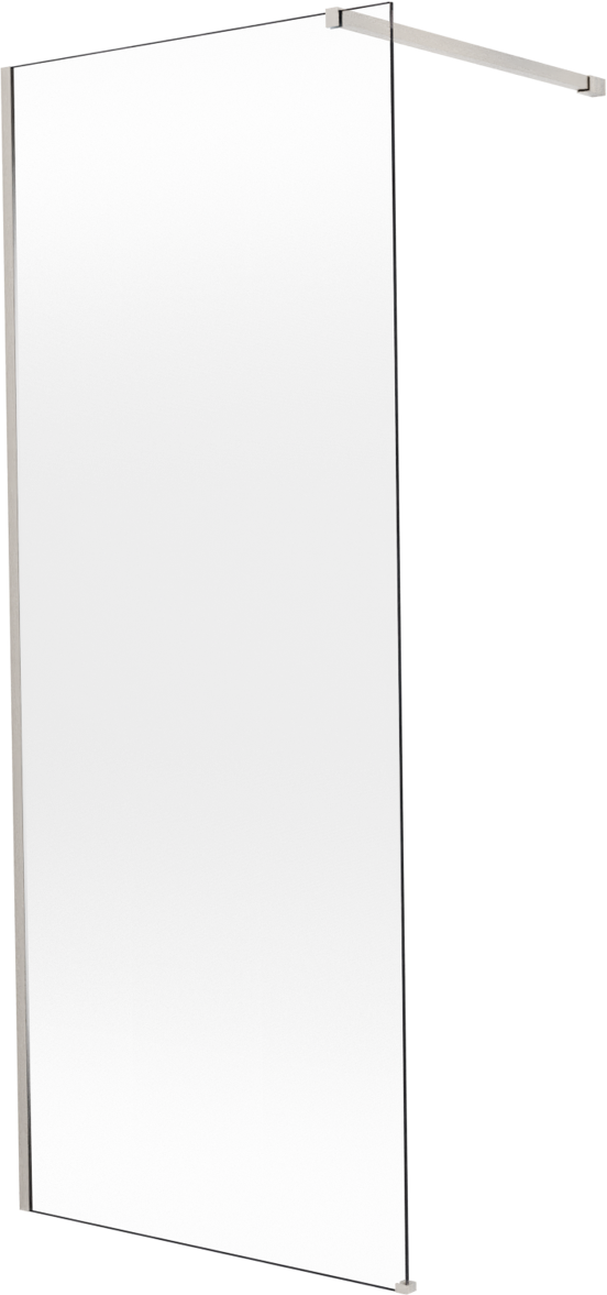 Balmani Modular Walk-In Dusche: 90 x 200 cm, Permafrost, inklusive Coating, Profil Brushed CoolMetal