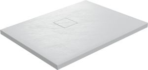 Linie Rumba douchebak 100 x 80 cm acryl mat wit leisteenstructuur