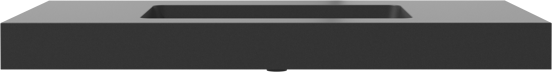 Storke Scuro High Einzelwaschtisch, Quarz matt, 105 x 52 cm