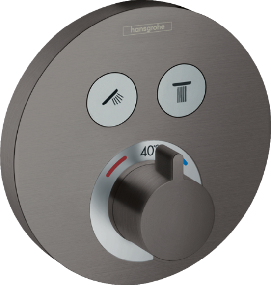 Hansgrohe Showerselect S thermostat de douche encastré brushed black chrome