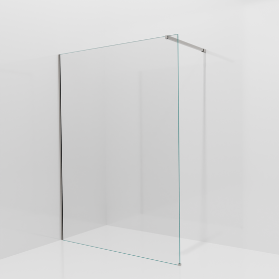 Balmani Modular Walk-In Dusche: 150 x 200 cm, Klarglas, inklusive Coating, Profil Brushed Inox