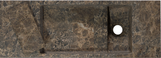 Balmani Mood Handwaschbecken: Dark Emperador Marmor, 55 x 20 cm