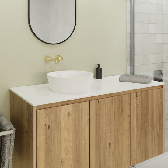 Blaufoss Pavilion inbouw wastafelkraan Brushed Champagne Gold