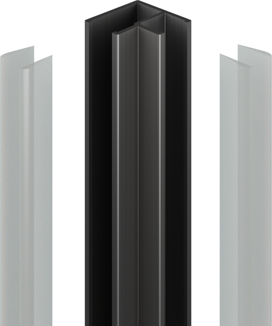 Balmani Modular hoekprofiel 200 cm brushed gunmetal