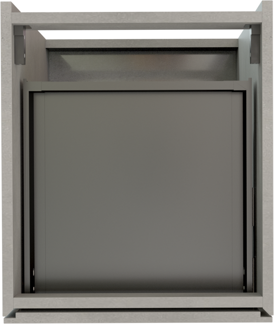 Storke Edge meuble sous-vasque a poser 45 x 52 cm béton gris foncé 3 tiroirs