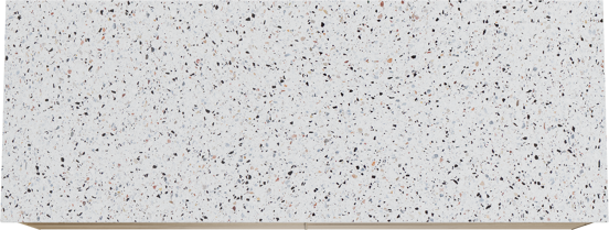 Balmani Mitra zwevend badkamermeubel 150 x 55 cm ruwe eik met Stretto enkel of dubbel tablet in mat wit/zwart terrazzo