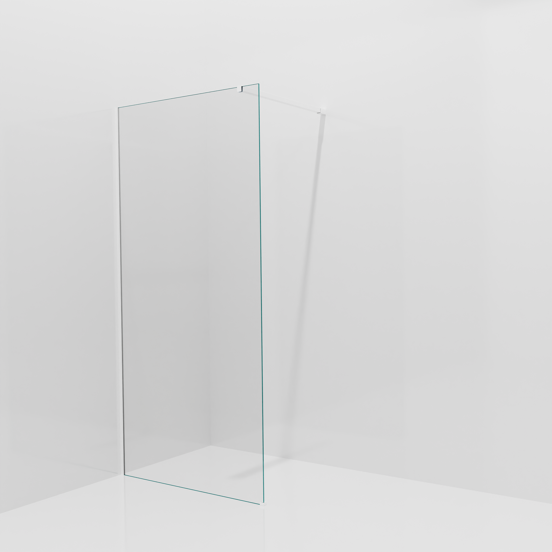 Balmani Modular douche à l'italienne: 100 x 200 cm, Verre extra transparent, avec coating, Profil Blanc mat