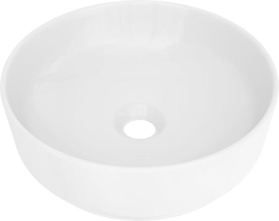 Luca Varess Perla vasque à poser porcelaine blanc brillant rond Ø 34 cm