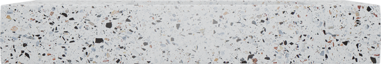 Balmani Mood Handwaschbecken: 65 x 20 cm, Bianco Nero Terrazzo