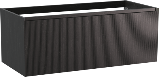 Balmani Fila meuble sous-vasque suspendu 120 x 55 cm placage chêne noir 2 tiroirs